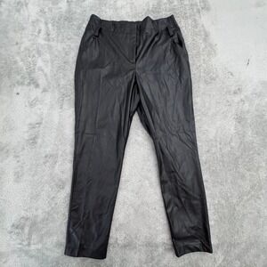 New York &‎ Co. NWT Women's Black Pants Size 12 (W32in x L27in) Faux Leather